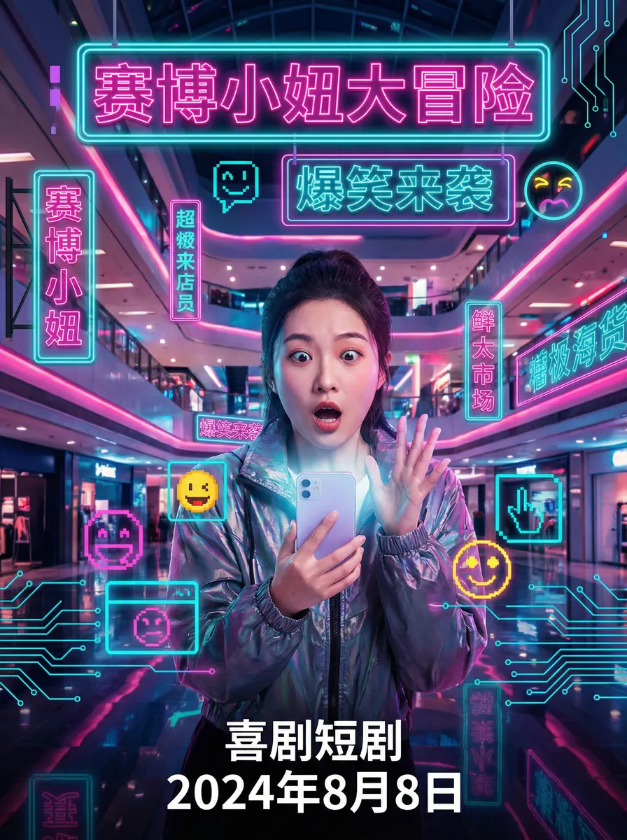 不良APP免费软件下载 搞笑喜剧短剧 - 赛博小妞大冒险海报